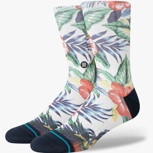 STANCE UNISEX NWT CREW HEIGHT CASUAL MAI KAI TROPICAL LARGE SOCKS